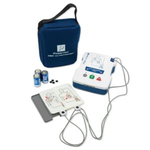 Prestan AED UltraTrainer tvåspråkig övningshjärtstartare med väska - tips till HLR-instruktör