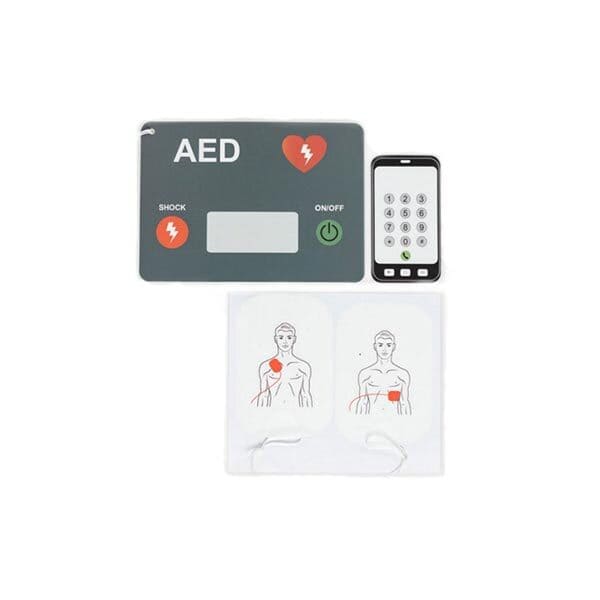 Attrapp övningshjärtstartare papper 1-pack och 5-pack