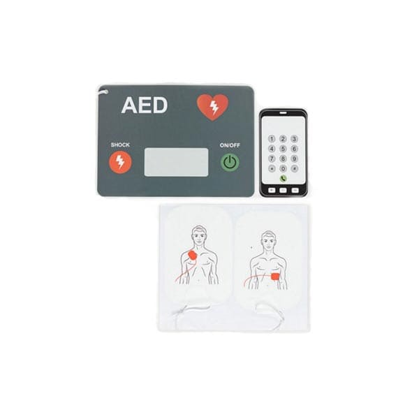 Attrapp övningshjärtstartare papper 1-pack och 5-pack