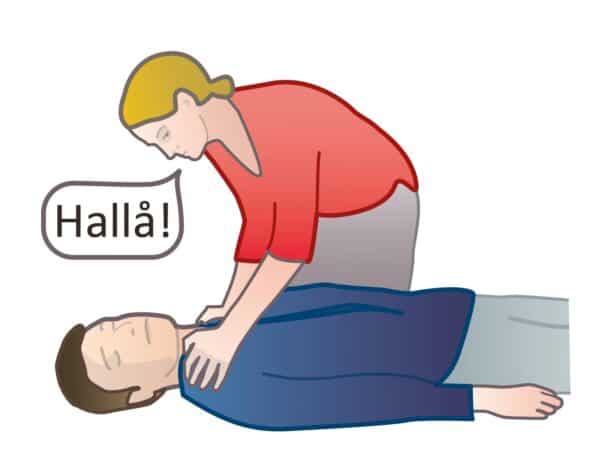 HLR hjärt- och lungräddning kontrollera livstecken