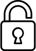 Öppen lås ikon png